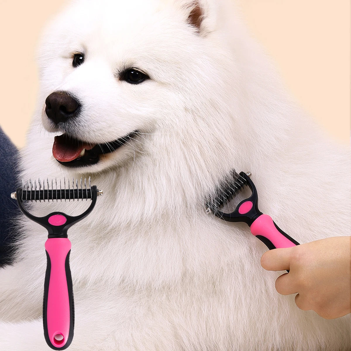 A Pet Double-sided Knot Comb Dog Comb Dog Comb Cat Beauty Hair Removal