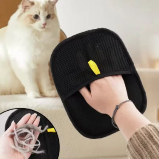 Double-Sided Pet Hair Remover Brush Glove Deshedding Brush for Dog Cat