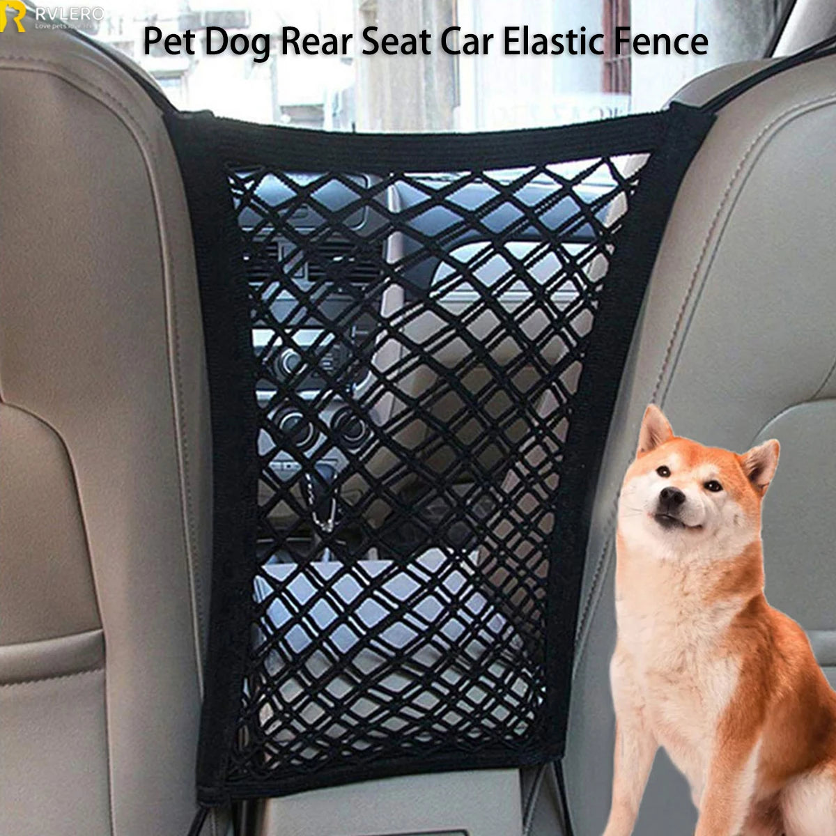 Pet Dog Rear Seat Car Fence Dog Isolation Protection Net Elastic