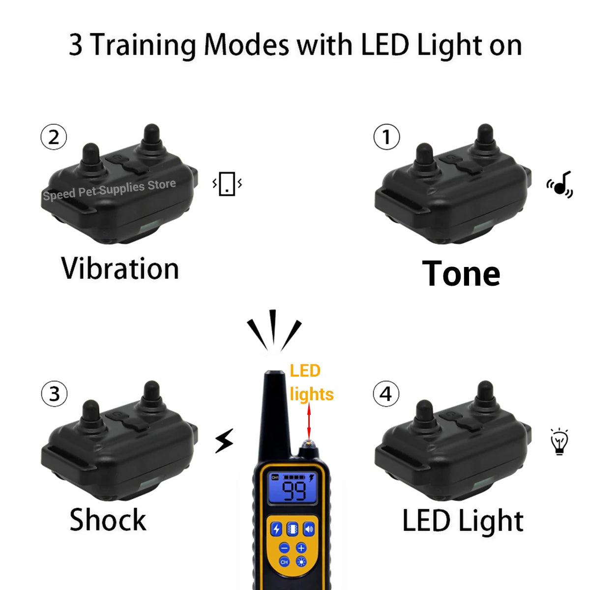 300M Electric Dog Training Collar Waterproof Pet Remote Control