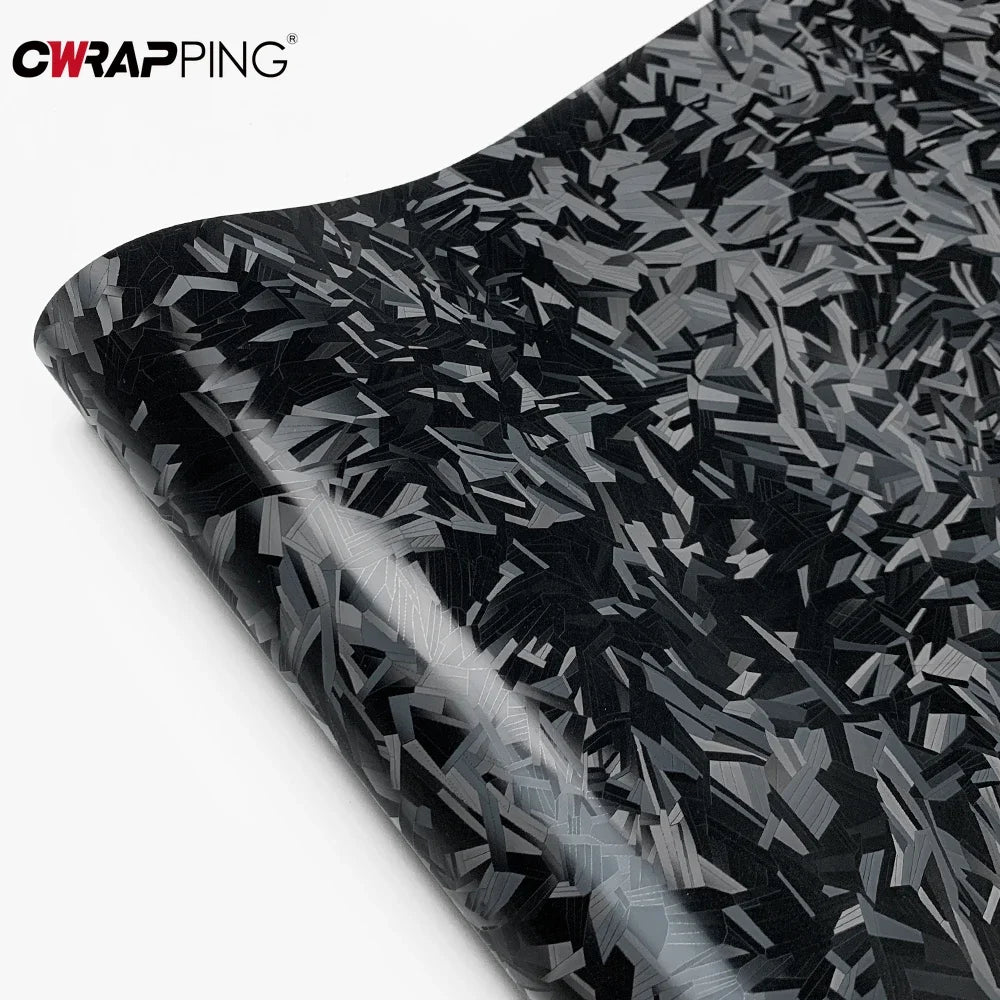High-quality Matt Forged Glass Black Sticker PET Car Wrap Vinyl