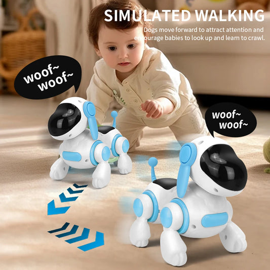 Smart Interactive Robotic Dog,Simulated Walking, Light, Sound, Music,