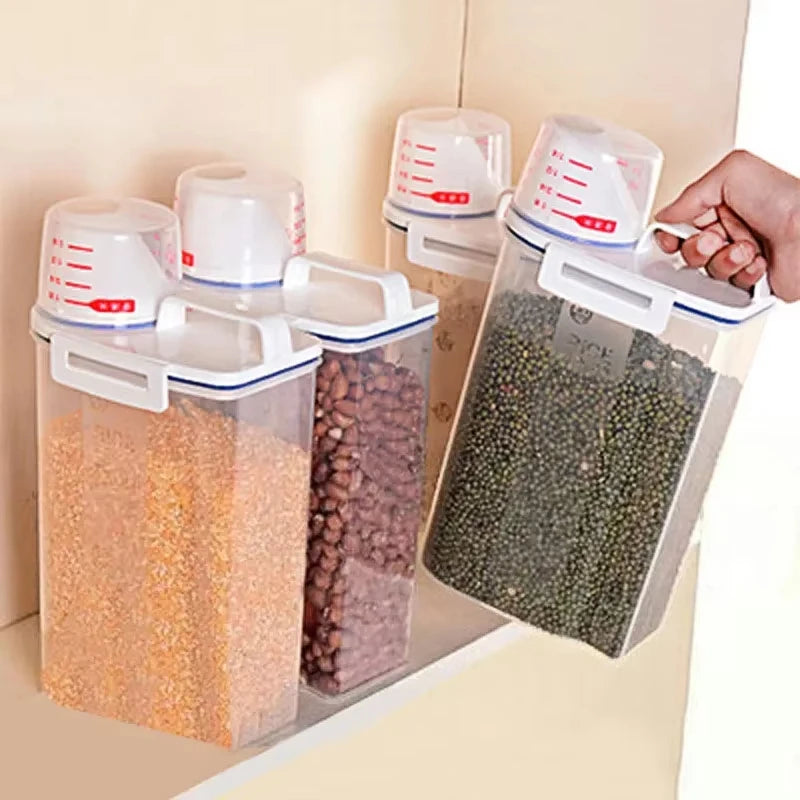 Sealed Grain Storage Jar Moisture-Proof Rice Bucket Pet Food Container