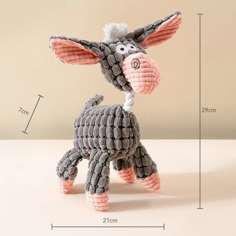 Hot new arrival pet cat dog sound toy cotton rope creative donkey