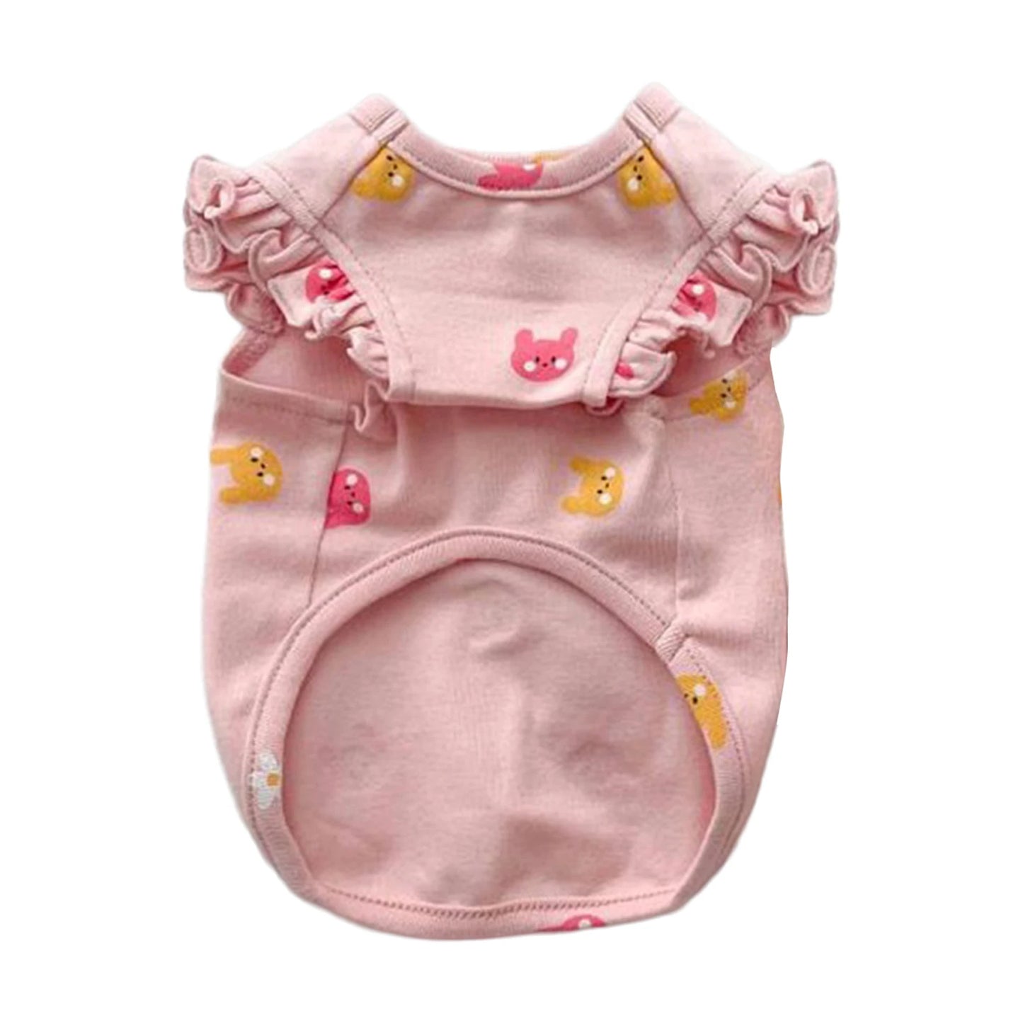 Two Legs Pet Shirt Small Breed Puppy Kitten Fall Rabbits Flowers Bear