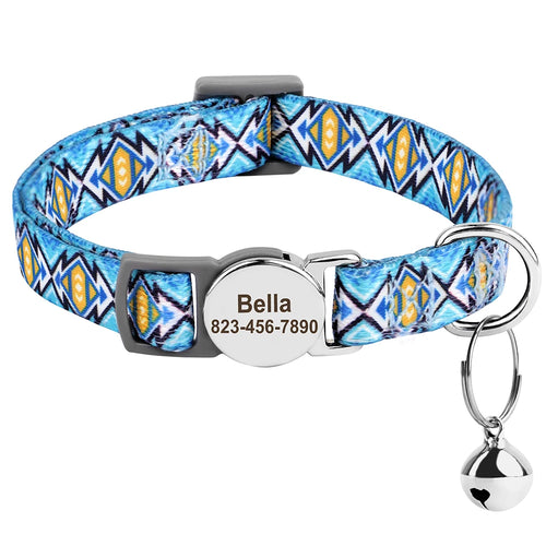Cat Collar Free Personalized Kitten Collars Engraved Pet Puppy Name