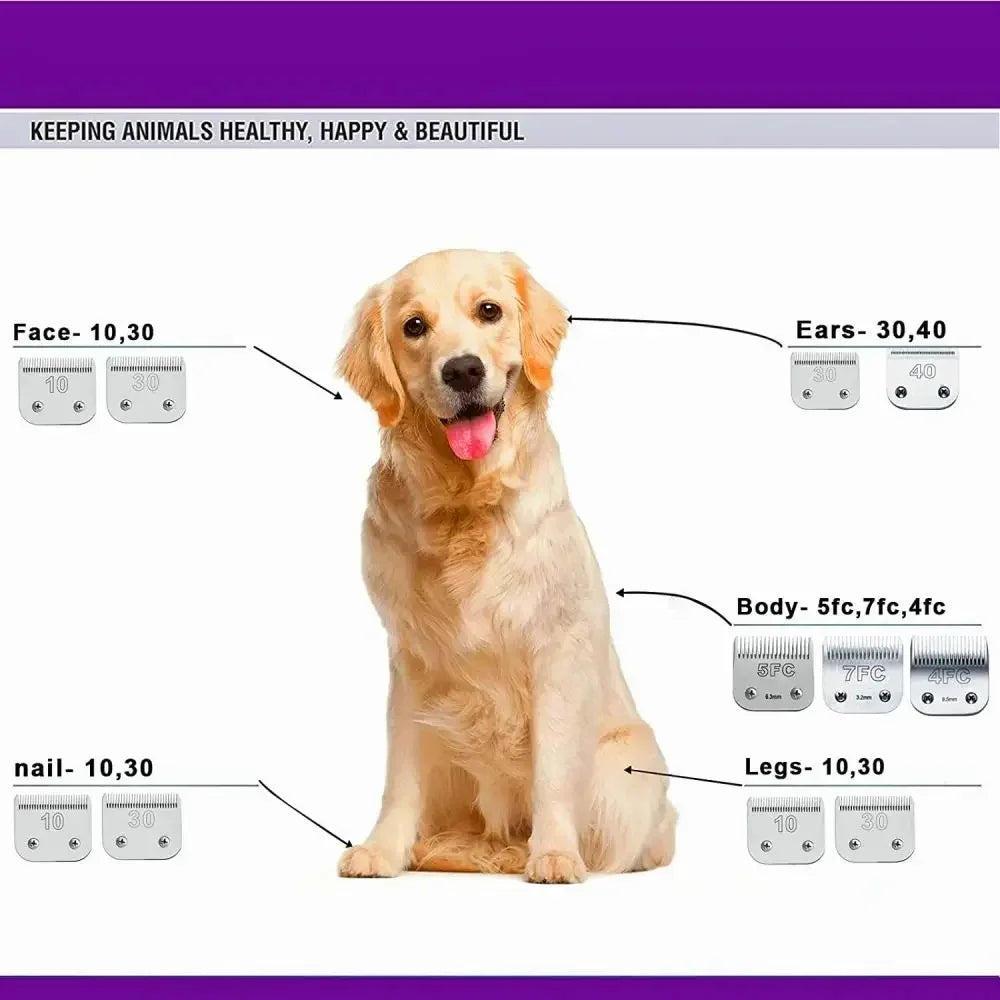 4F,5F,7F,9#,10#,30#,40# Professional Pet Dog Clipper Blade Fit For
