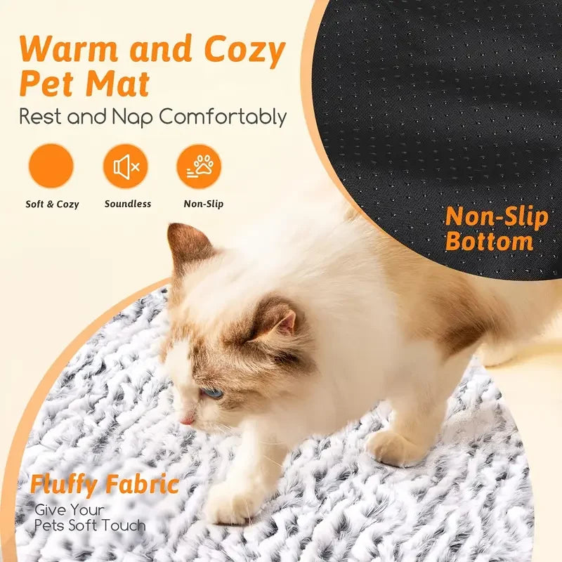 Pet Self-Heating Blanket Pad Natural Body Heat Reflective Mat Washable