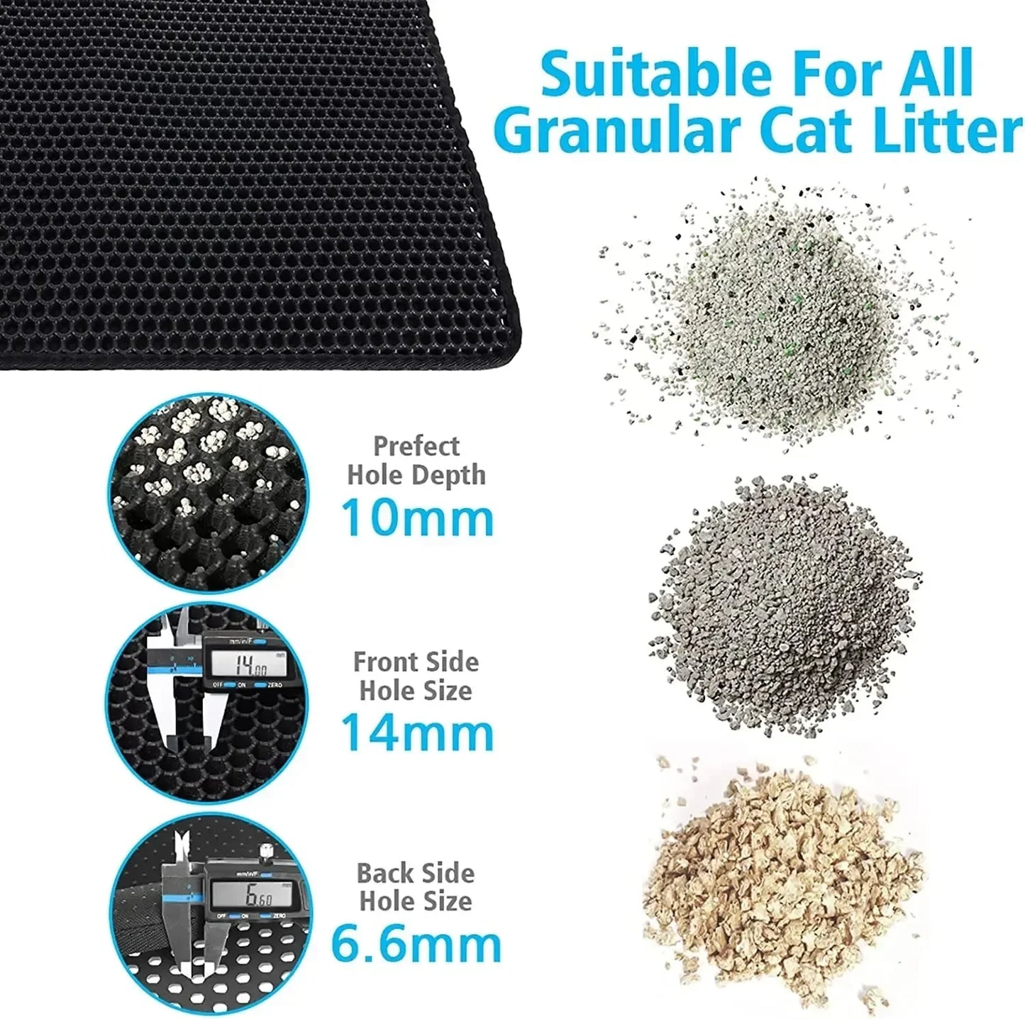 Cat Litter Mat 2-Layer Design Premium Sand Trapping Technology