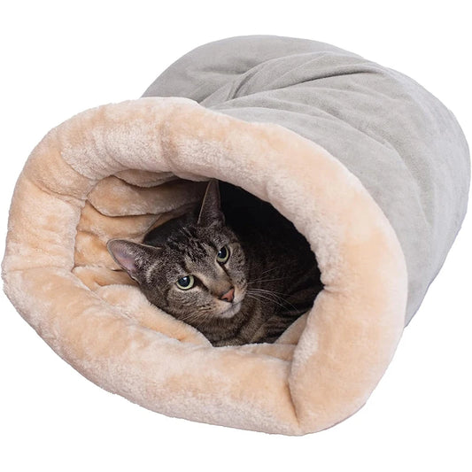 Autumn and Winter Cat Sleeping Bag Semi-enclosed Cat Nest Warm Small
