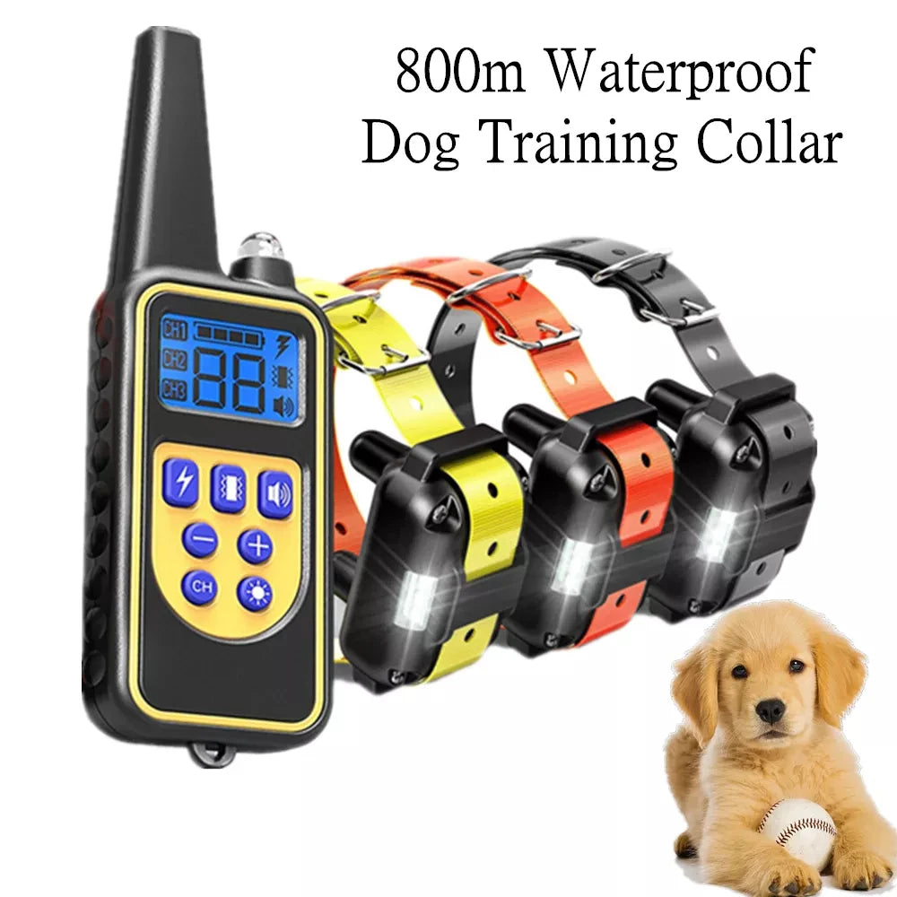 800m Digital Dog Training Collar Waterproof Rechargeable Remote