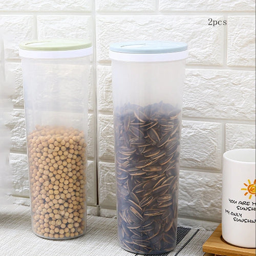 【Hot sales】1pc Rice And Grains Food Storage Canister With Measuring