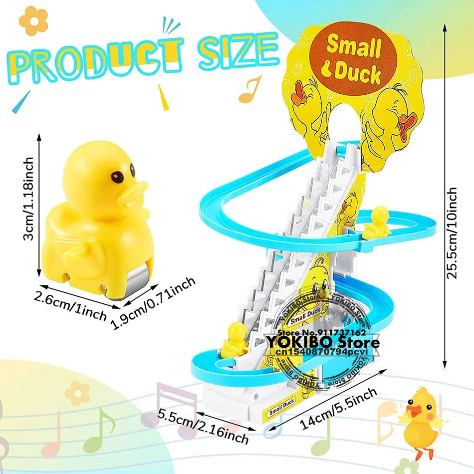 Baby Toys Electric Duck Track Slide Toys Boys Girls Electric Climbing