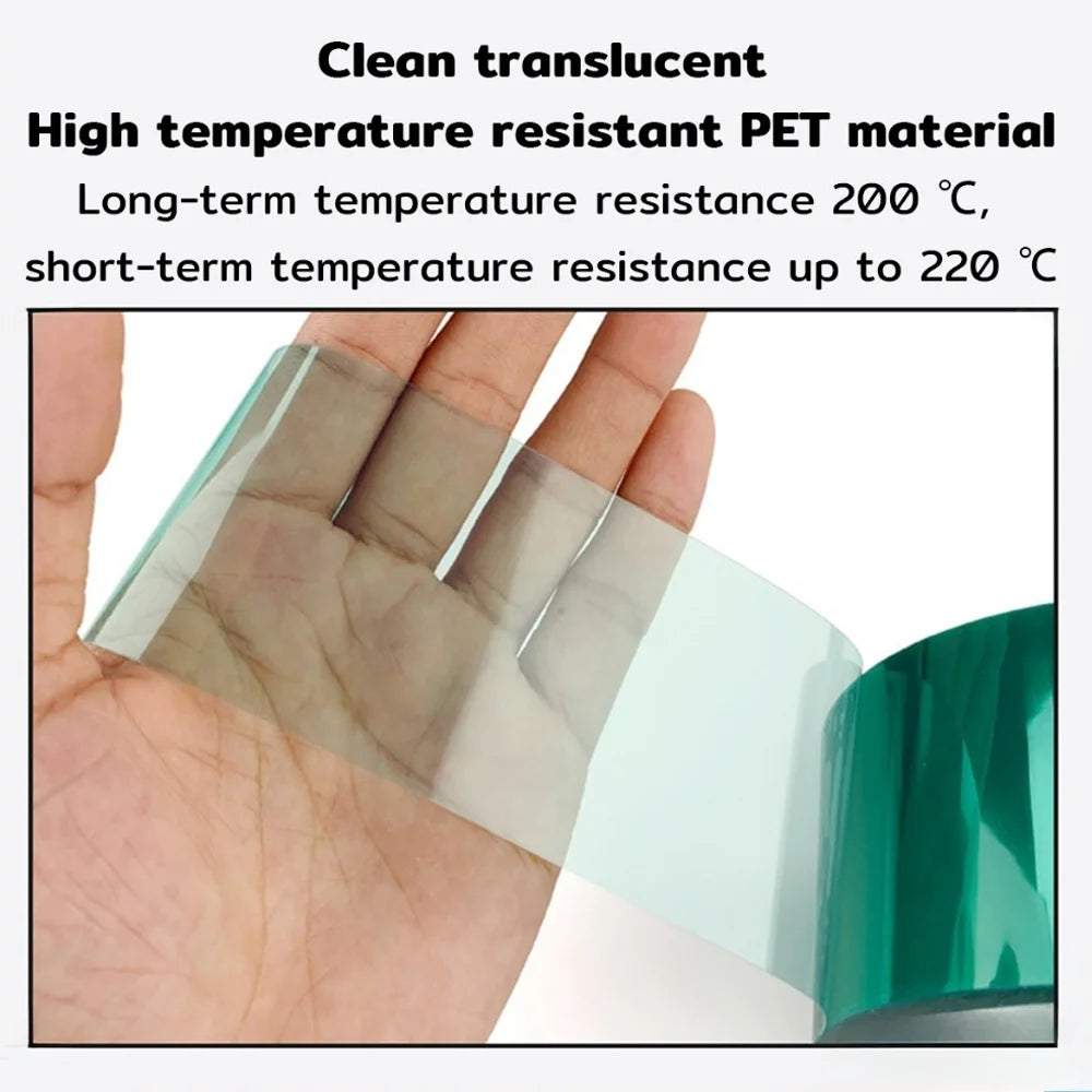 33M/Roll Green PET Film Tape High Temperature Heat Resistant PCB