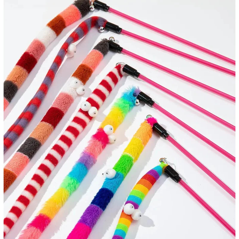 Cat Toy Caterpillar Cat Teaser Wand Cat Interactive Toys Funny