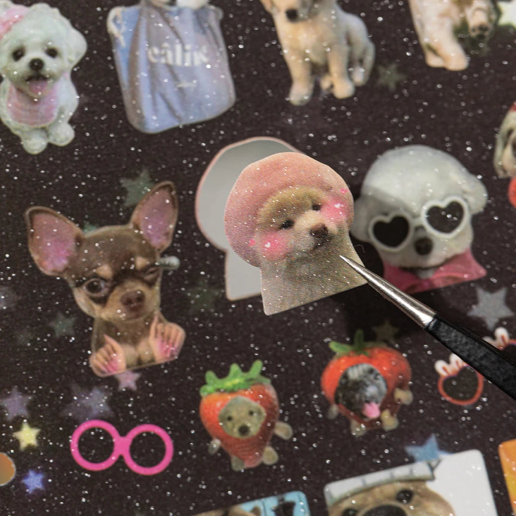 Cute Pets Theme Sticker Book 30 Sheets/Bag with Ring Binding for