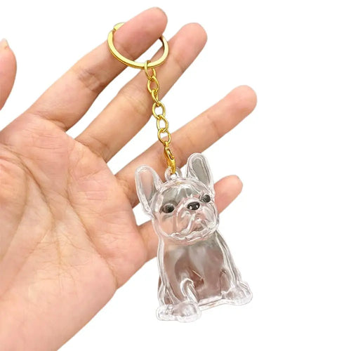 Transparent Cute Dog Hair Storage Keychain Pet Fur Keepsake Capsule