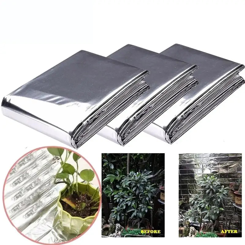 1pc Silver 210x130cm High Reflective Polyester Film Used For Planting