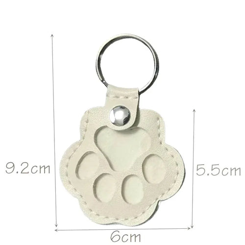 Leather Keychain Creative Pet Shelter Storage Ornament Cat Dog Hair