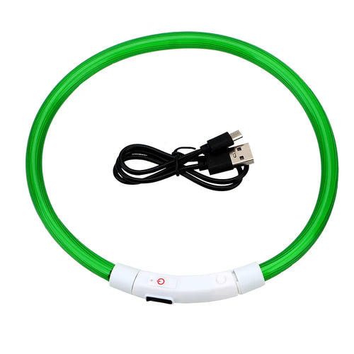 Led Usb Dog Collar Pet Dog Night Luminous Charge Collar Led Night