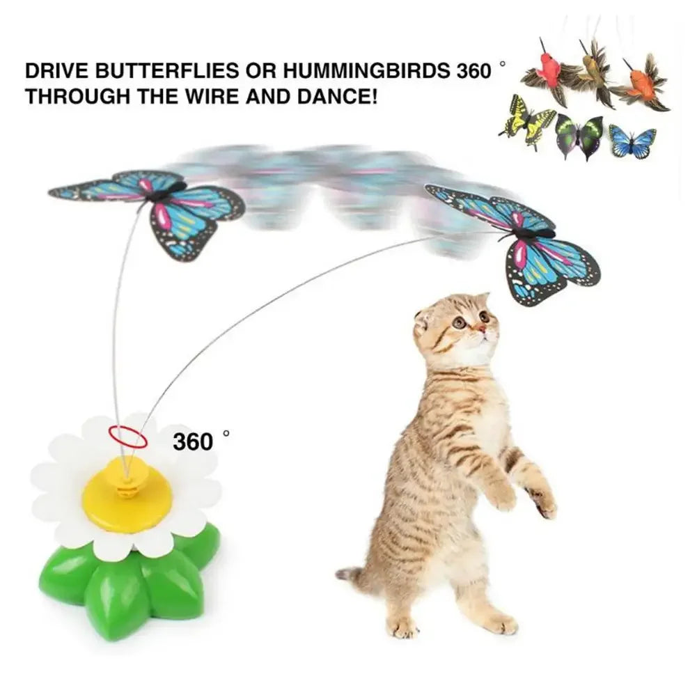 Electric Butterfly Cat Toy Shake Rotating Flying Automatic Humming