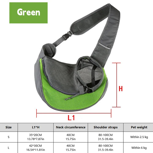 1Pc Dog out backpack,Dog Sling Carrier Breathable Mesh Travel