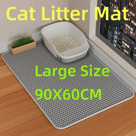 90x60CM Large Cat Litter Mat Waterproof Double Layer Non Slip Litter