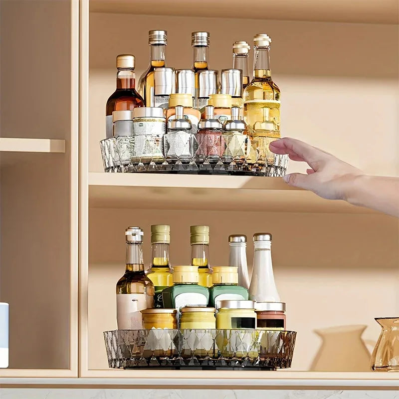 306° Rotatable Multifunctional Storage Shelf for Kitchen Countertop