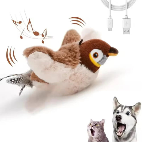 Hot Simulated Bird Cat Toy Interactive Toys Dog Rechargeable Chirping