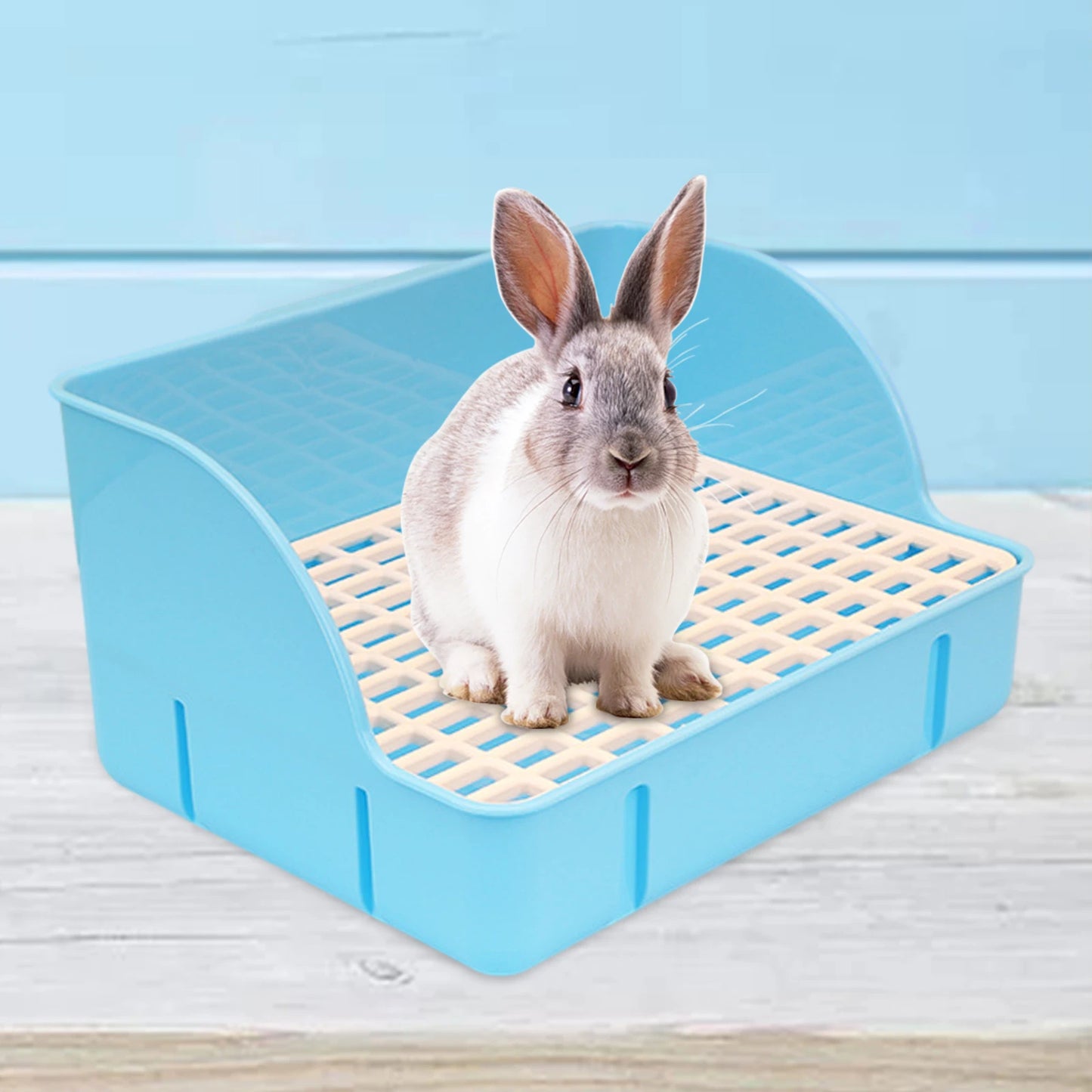 Rabbit Litter Box Pee Pan Tray Pet Toilet Corner Toilet Box Litter Pan