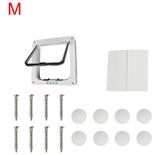 For Dog Cat Kitten ABS Plastic Dog Cat Flap Door With 4 Way Lock