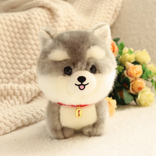 ZU Kawaii Teddy Pets Lifelike Fluffy Puppy Soft Doll Cute Small Chow
