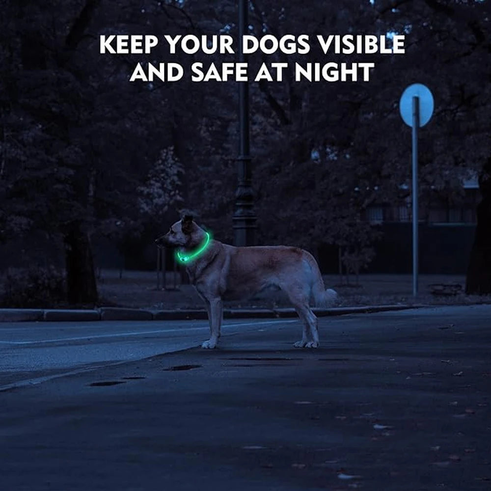 Led Dog Collar Luminous Usb Cat Dog Collar 3 Modes Led Light Glowing
