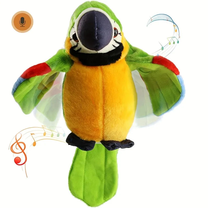 Talking Macaw Parrot Repeat What You Say Stuffed Animal Plush Toy