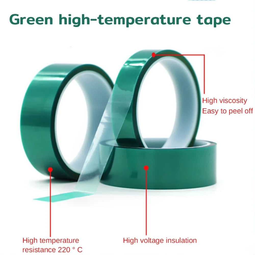 33M/Roll Green PET Film Tape High Temperature Heat Resistant PCB