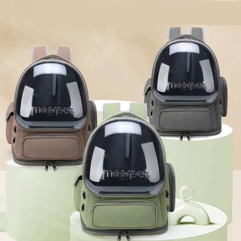 Transparent Folding Pet Carrier Backpack Travel Tote Cat Carrier Bag