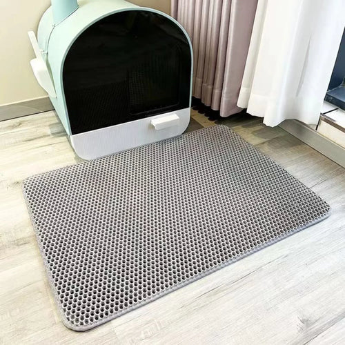 Premium Large Cat Litter Mat 90x60CM Waterproof Double Layer Litter