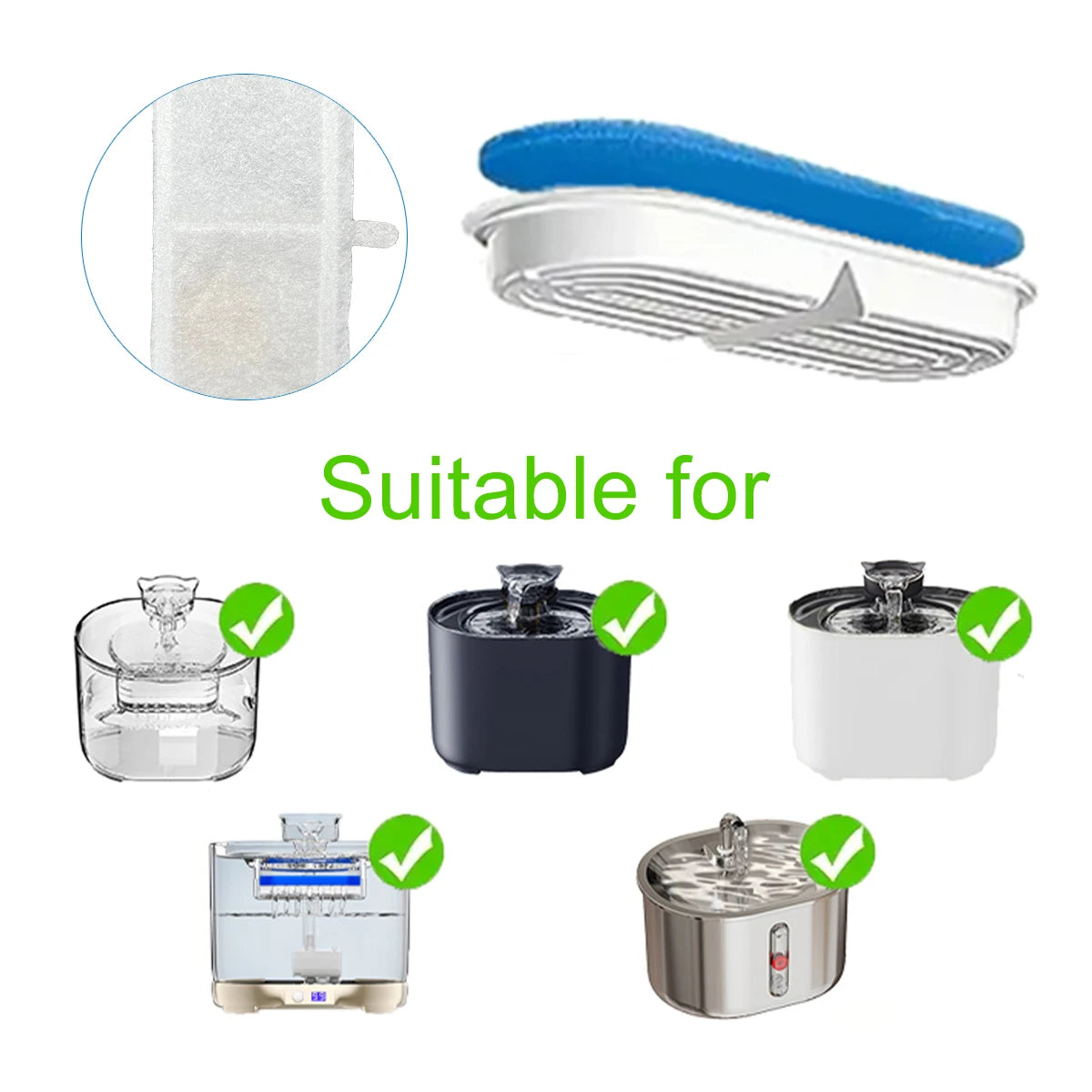 Cat Water Fountain Filters Pet Fountain Replacement Filter for