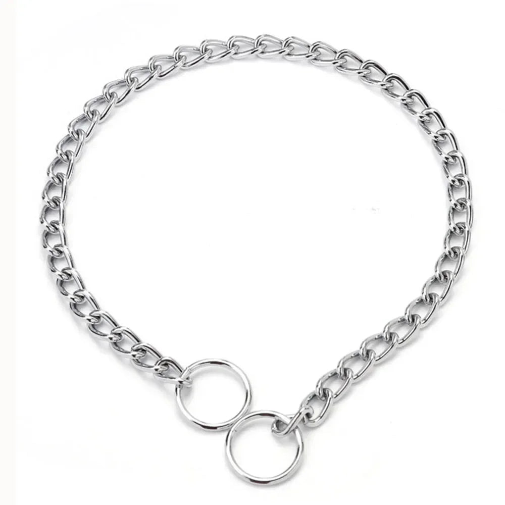 Pet P Snake Chain Collar Dog Choke Collar Stainless Steel for Dogs