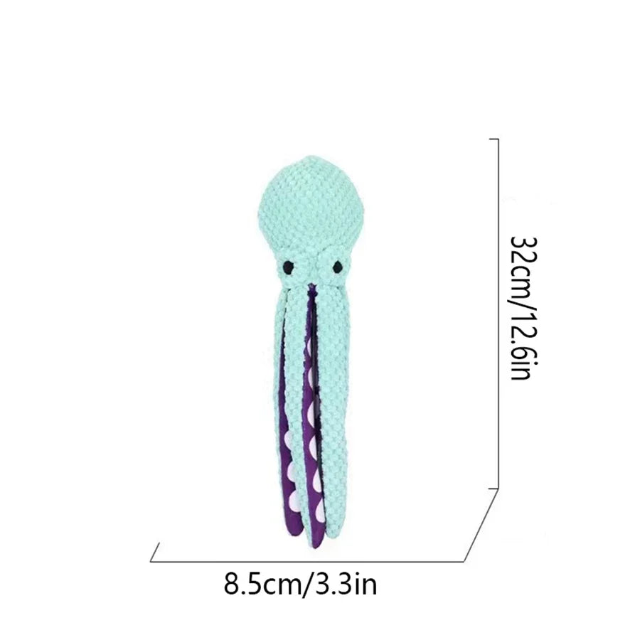 Pet plush octopus toy interactive sound anti-demolition home large and