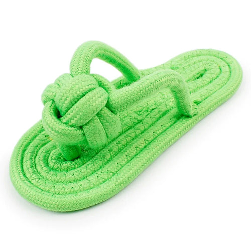 Pet Cotton Rope Slipper Knot Toy For Small Dogs Interactive Chew Toy