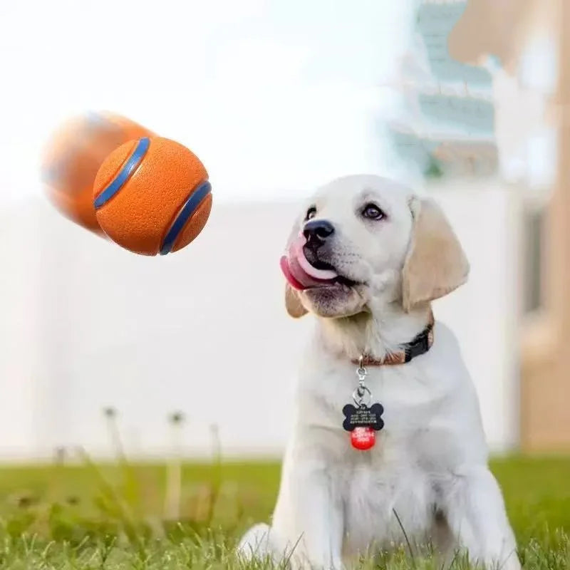 Tough Dog Toy Ball Chew Proof Elastic Jumping Fetch Ball for Large