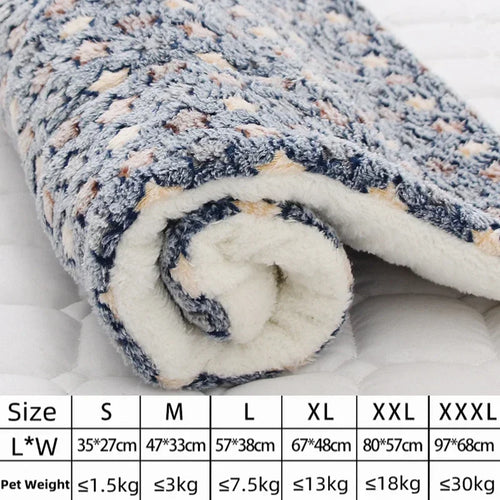 Flannel Pet Mat Dog Bed Cat Bed Thicken Sleeping Mat Dog Blanket Mat
