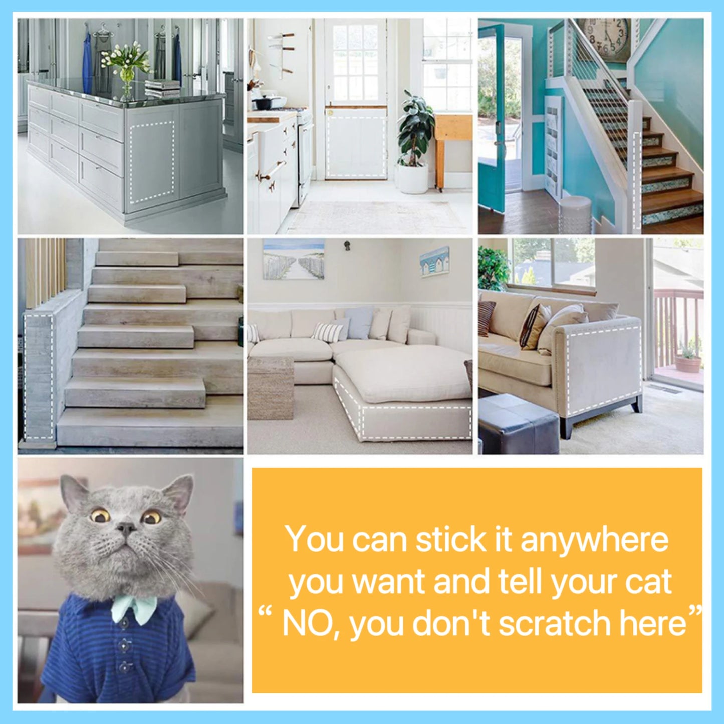Cat Scratch Deterrent Tape  Furniture Protectors for Cats Transparent