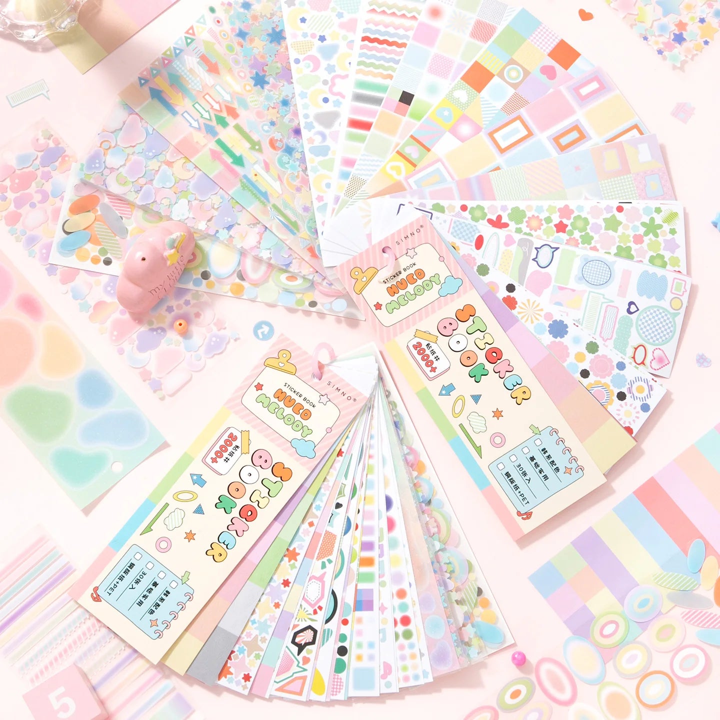 30sheets/lot Ins Style Star Circle Geometric Basic Pattern Stickers