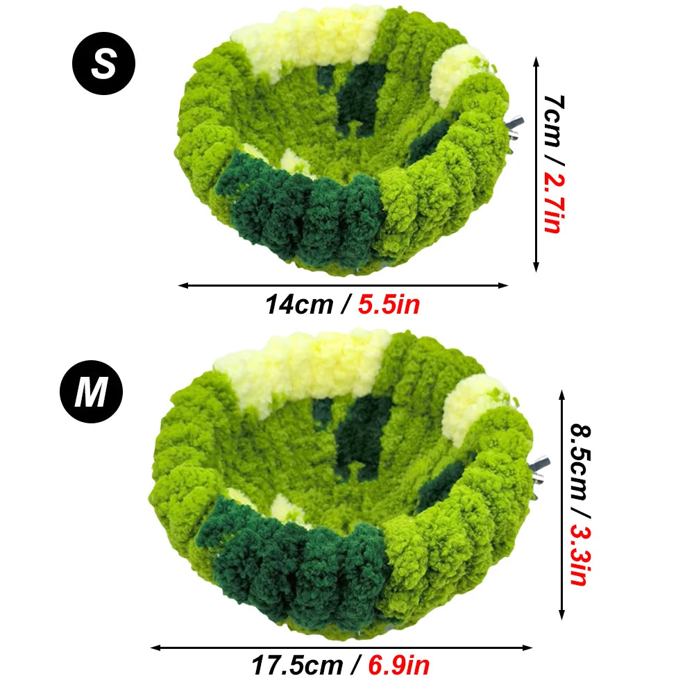 Autumn Winter Warm Cozy Bird Nest Plush Parrot Round Sleeping Bed