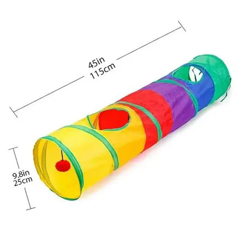 Cat Tunnel Pet Tube Collapsible Play Toy Indoor Outdoor Kitty Puppy
