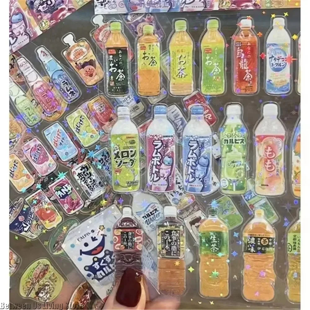 100 Sheets Non-repetitive Y2K Random Cute Glitter Sticker for Kawaii