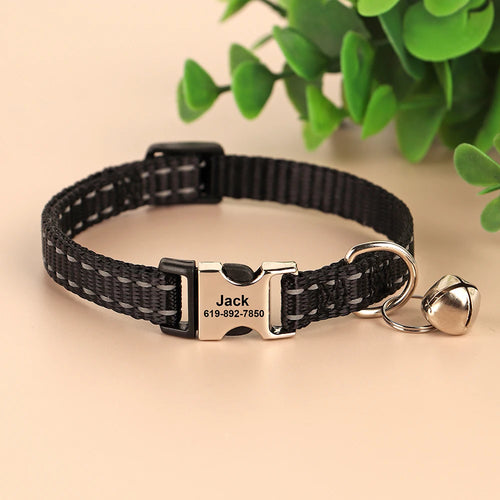 Cat Collar Free Personalized Kitten Collars Engraved Pet Puppy Name