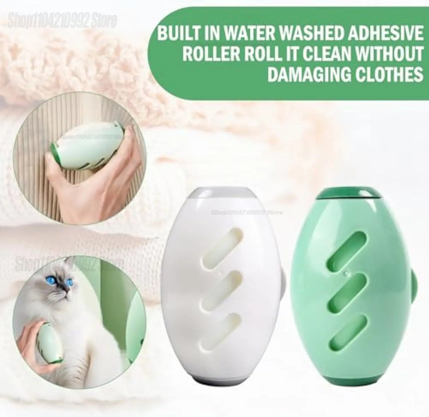 Portable Lint Remover Roller Washable Needed for Clothes Pets Dust